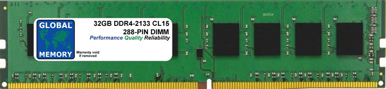 32GB DDR4 2133MHz PC4-17000 288-PIN DIMM MEMORY RAM FOR FUJITSU PC DESKTOPS